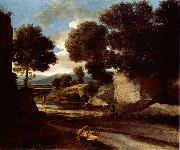 Landscape with Travellers Resting Poussin